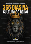 Capa do livro 365 Dias na Cultura do Reino com leão e coroa dourada